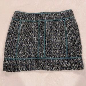 J.Crew Wool Skirt size 4 - Navy/Sage/Lilac w/Teal